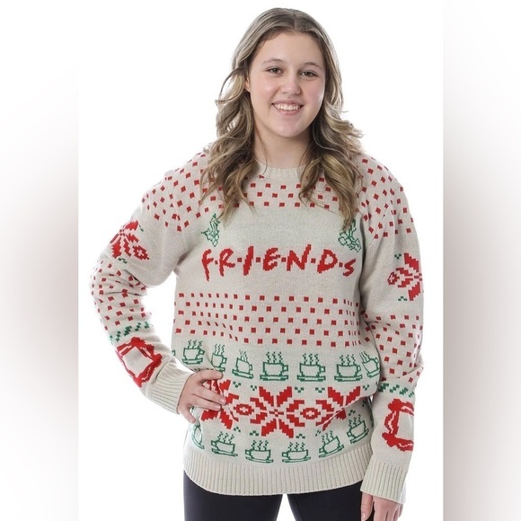 B12.09 Friends Logo Coffee Mugs Officially Licensed Ugly Christmas Sweater - Picture 4 of 4